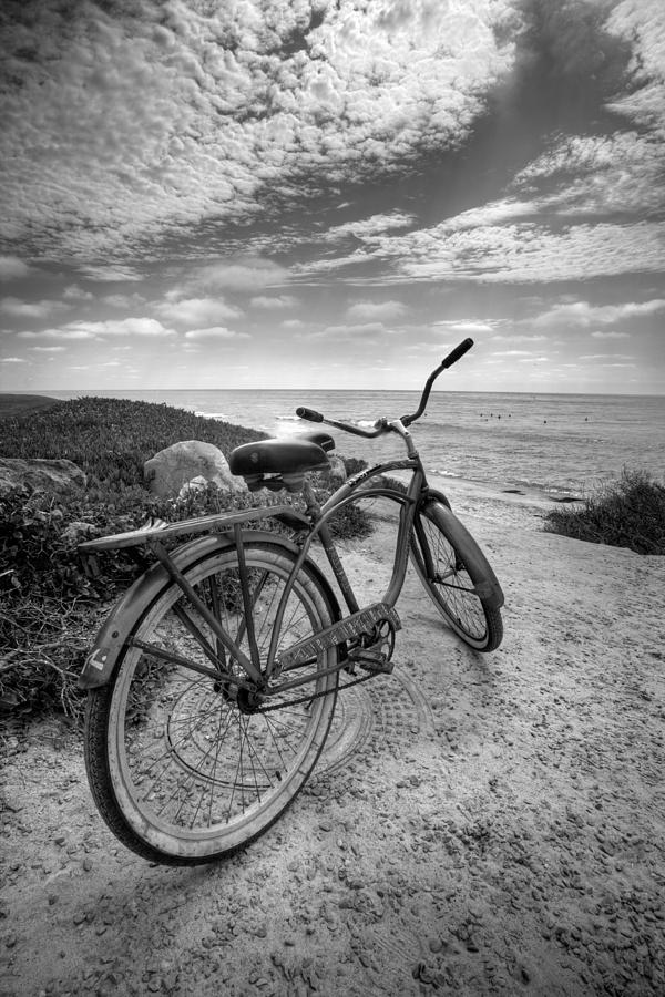 Bicycle Photograph - Fat Tire Black and White by Peter Tellone