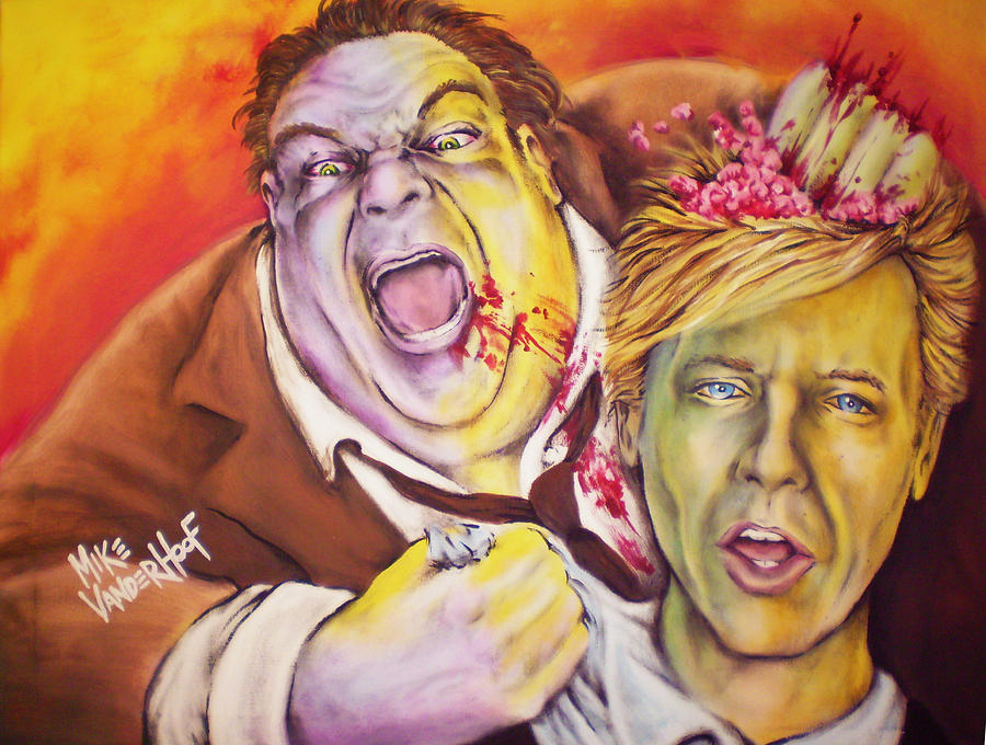 Chris Farley Painting - Fat Zombie in a Little Coat by Mike Vanderhoof / KINGMIKEV.com by Mike Vanderhoof