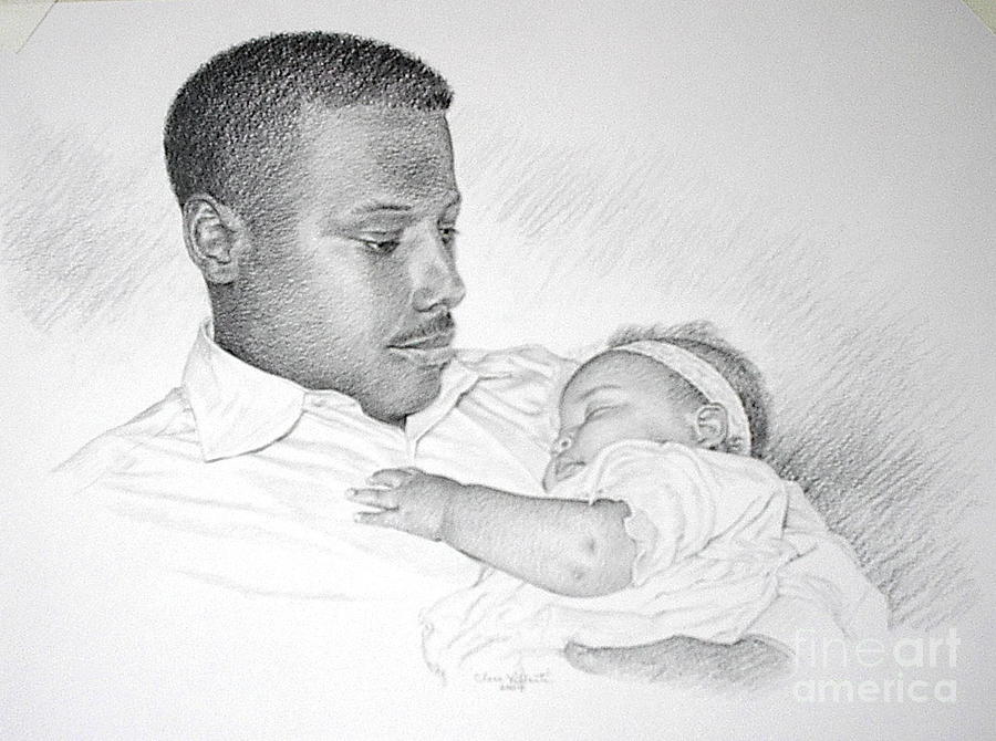 sketchbook drawing, new father holding newborn baby | Stable Diffusion |  OpenArt