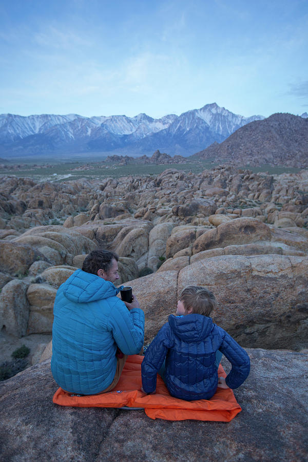 Nature Photograph - Father And Son And Sierra Nevada by Woods Wheatcroft