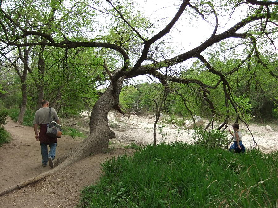 Austin Photograph - Father and Son Hike by Lisa DCS Quimby
