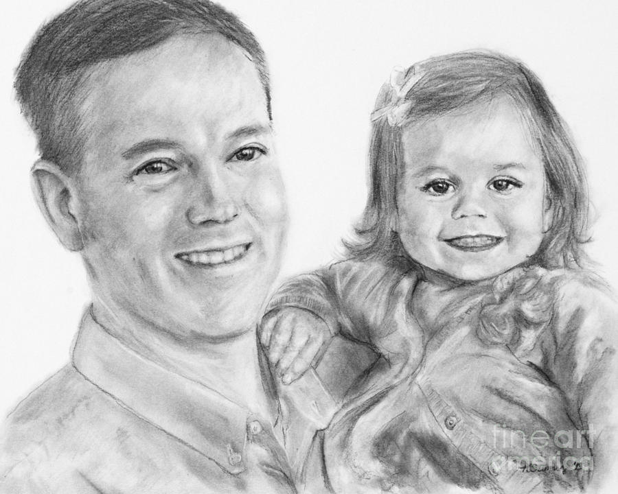 How to Draw a Father and Daughter - Really Easy Drawing Tutorial-saigonsouth.com.vn