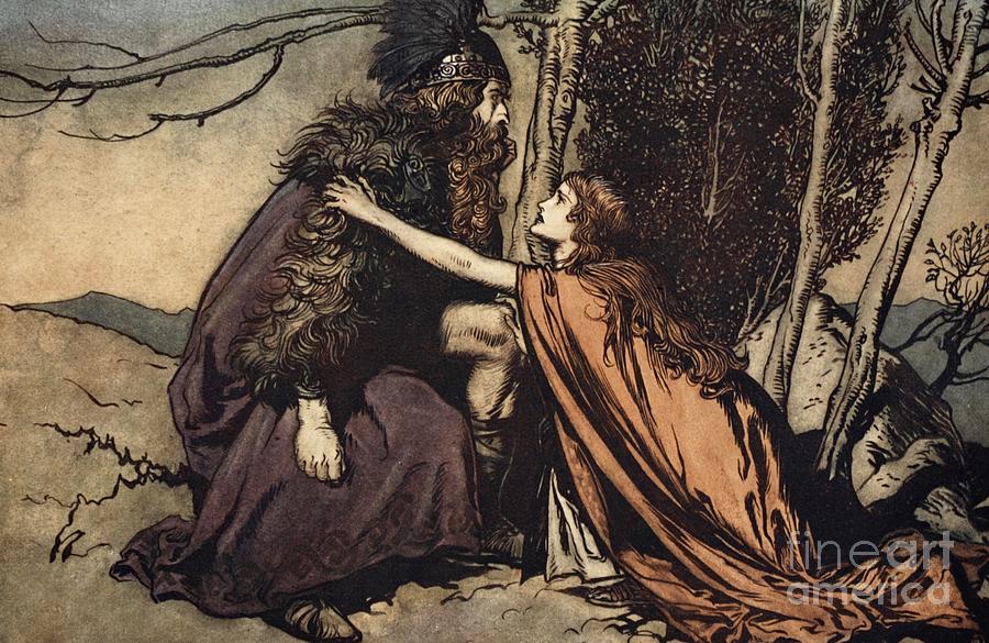 Arthur Rackham Drawing - Father Father Tell me what ails thee With dismay thou art filling thy child by Arthur Rackham