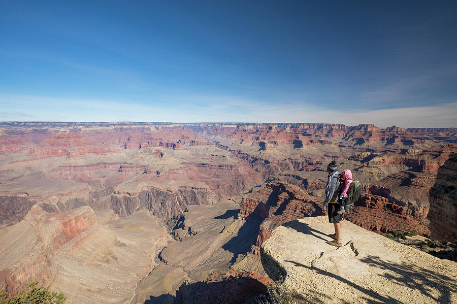 Father Hiking With Daughter In Grand Photograph by Christopher Kimmel ...