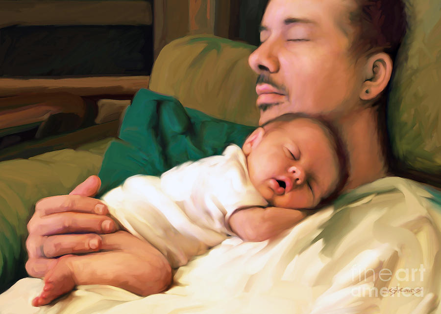 Parenthood Movie Painting - Fathers Day by Dorinda K Skains