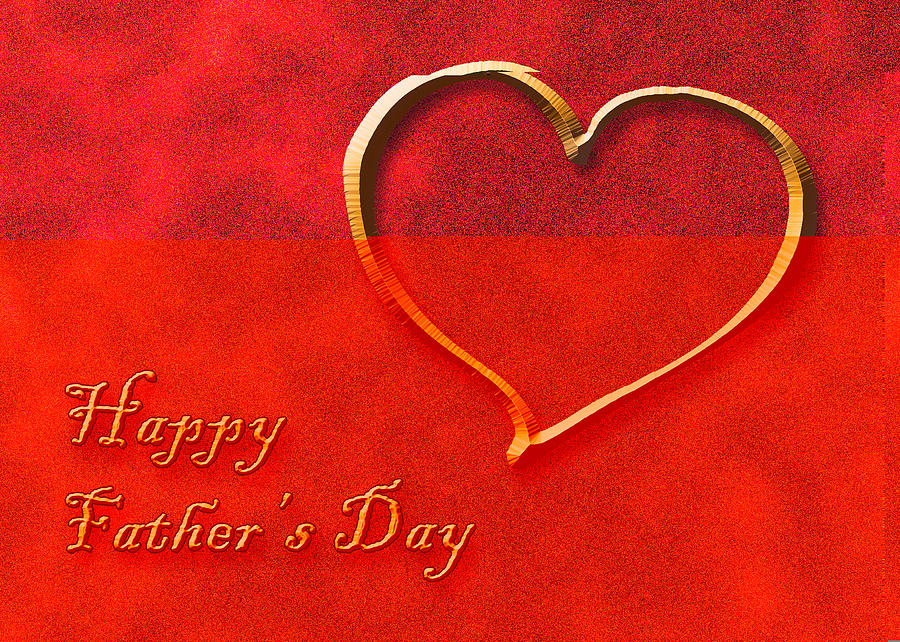 Candy Photograph - Fathers Day Gold Heart by Jeanette K