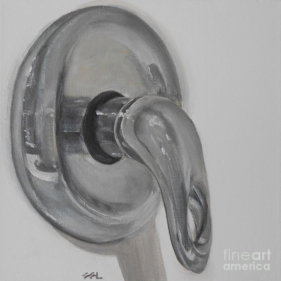 Still Life Painting - Faucet handle by Jane See