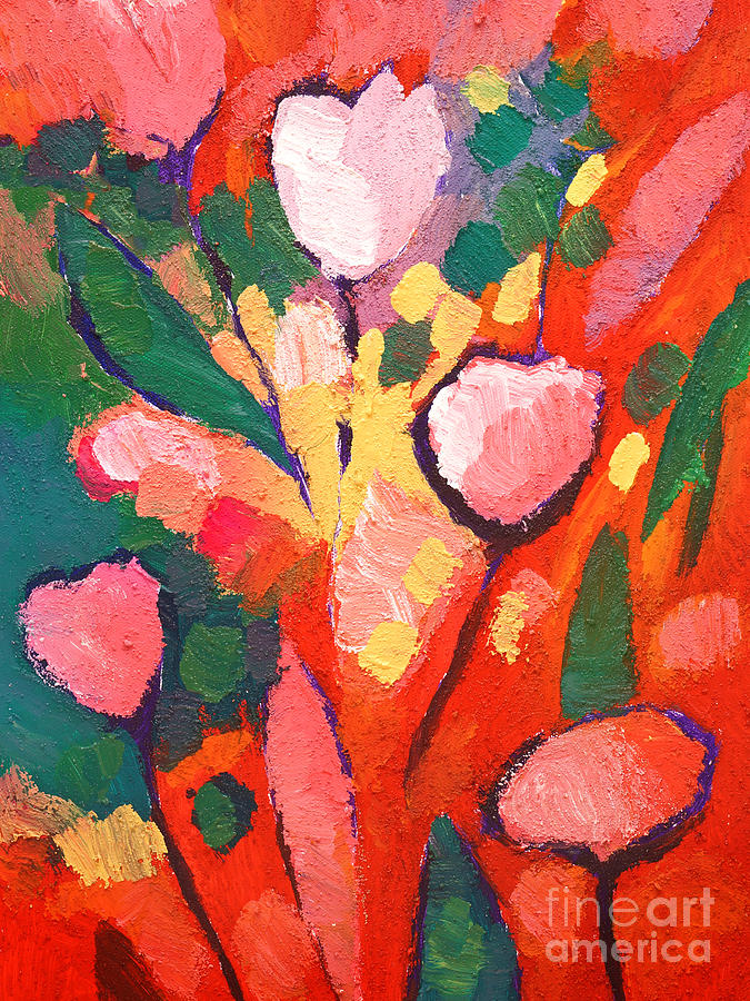 Flower Painting - Fauve Flowers by Lutz Baar