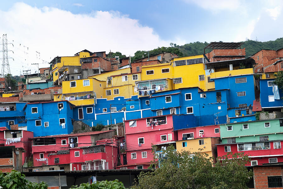 Favela suburb of Caracas city Photograph by Fstoplight