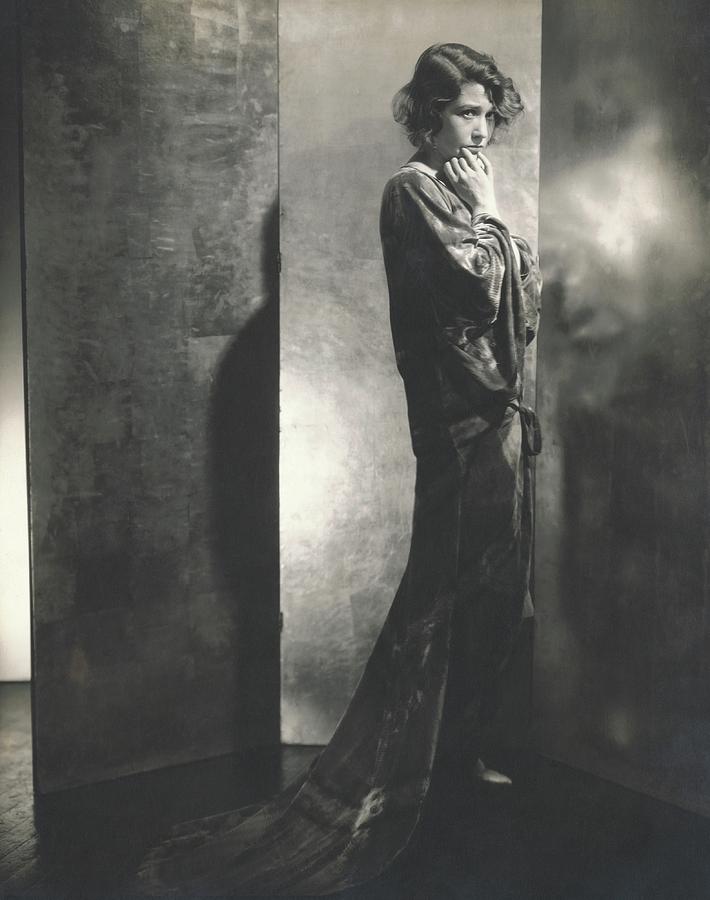 Fay Bainter Wearing A Printed Dress Photograph by Edward Steichen