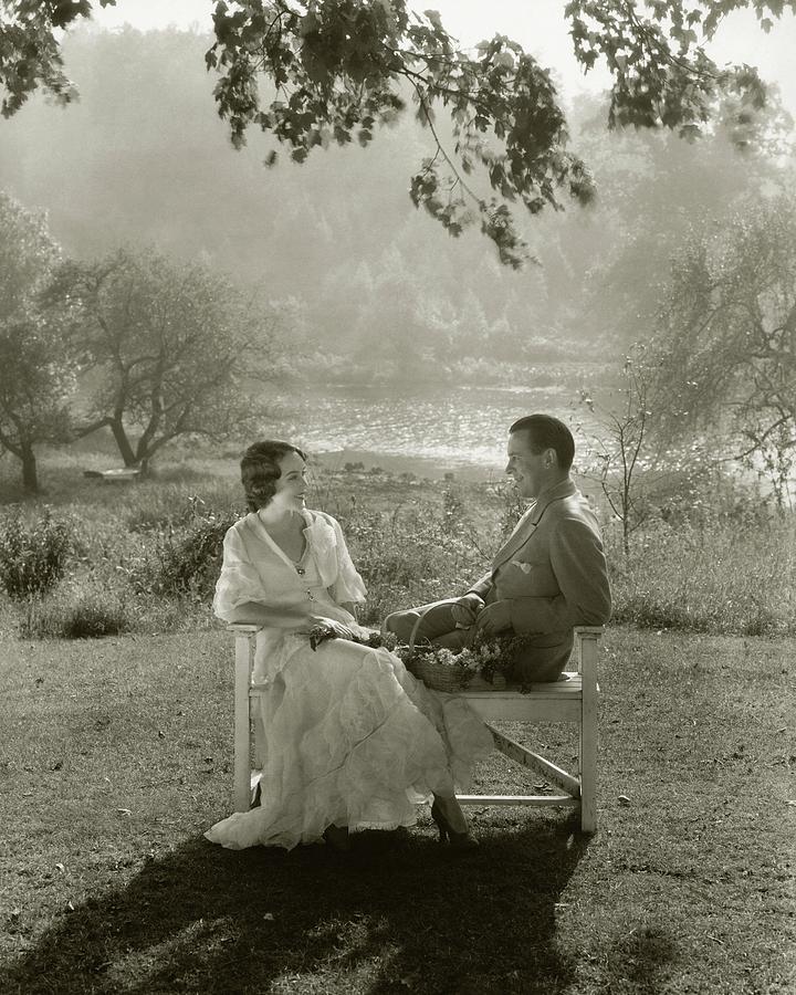 Fay Wray And John Monk Sanders Sitting Photograph by Edward Steichen