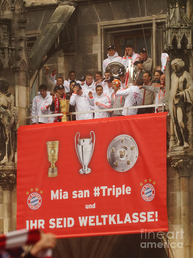 Munich Movie Photograph - FC Bayern Munich Triple champions 2013 - 1 by Rudi Prott