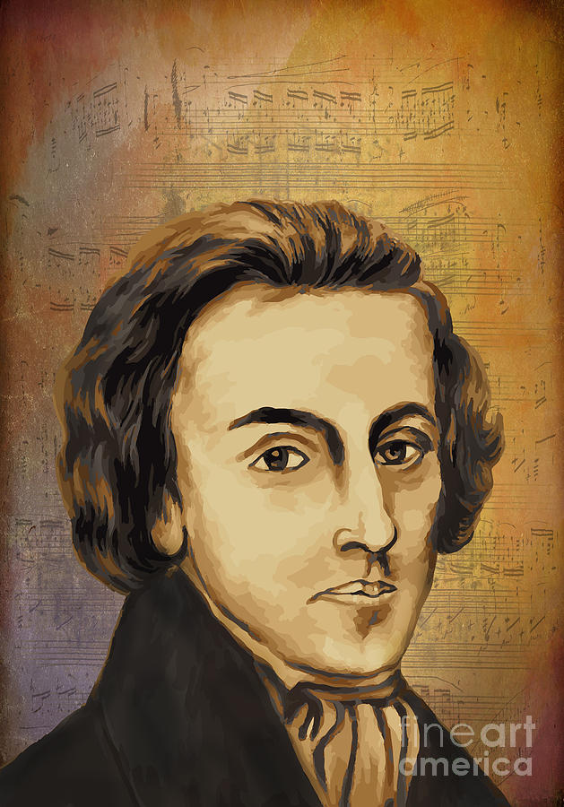 F.Chopin Painting by Andrzej Szczerski