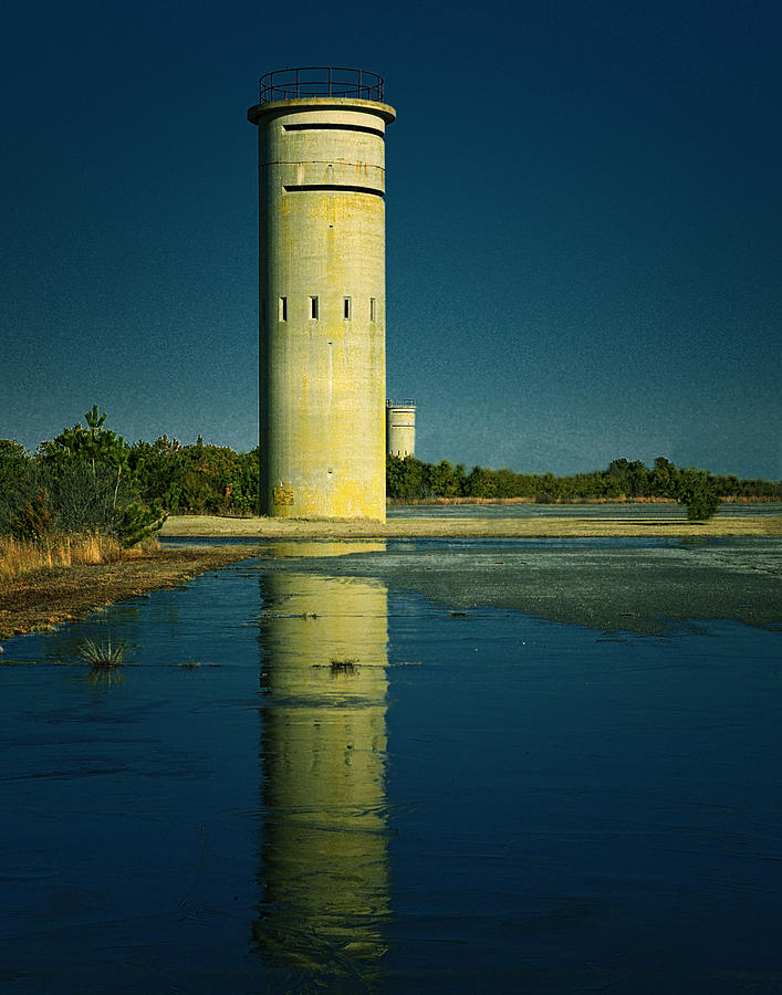 FCT3 Fire Control Tower Reflections in Color Photograph by Bill Swartwout