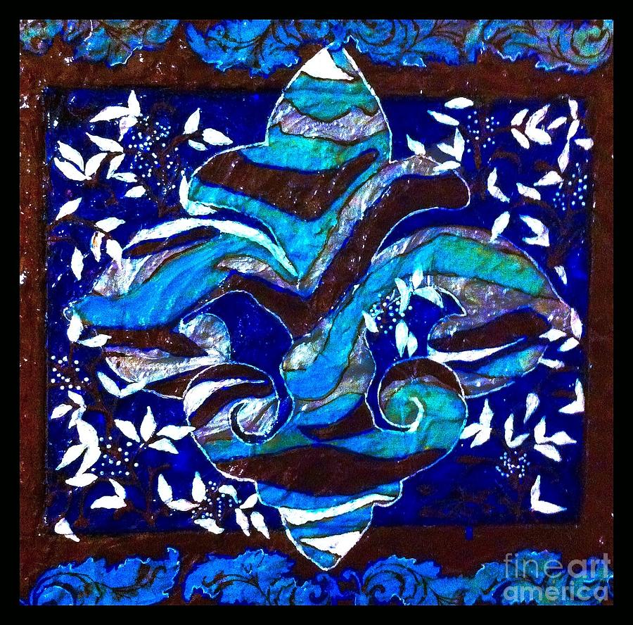 FDL Blues Painting by Saundra Myles