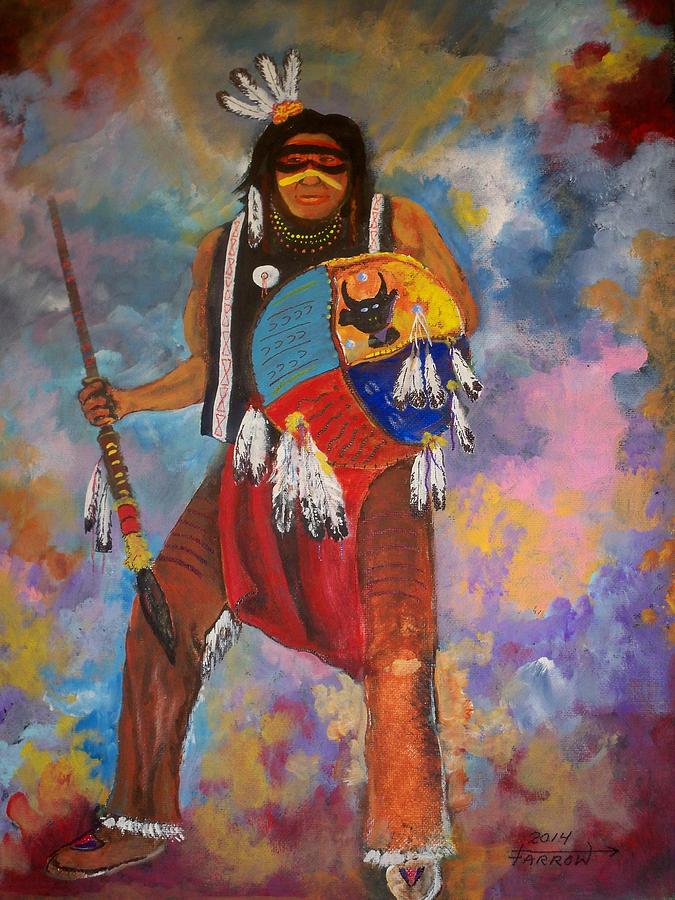Fearsome...the guardian from the spirit world Painting by Dave Farrow