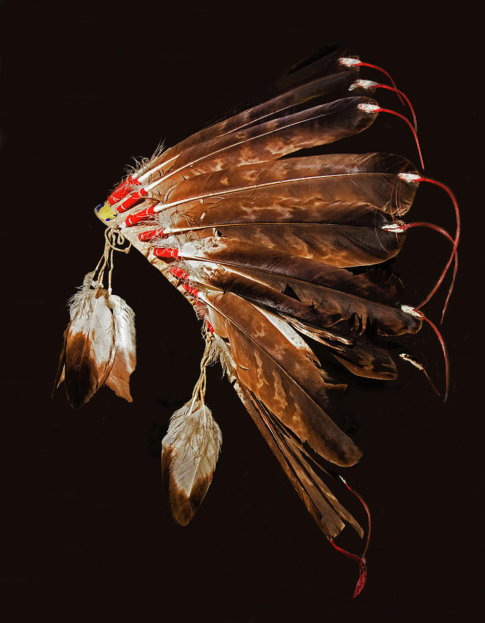 Feather Bonnet, Plains Indian Photograph by Millard H. Sharp