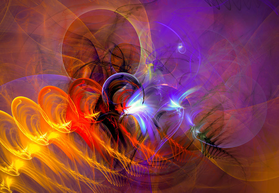 Feather in the wind Digital Art by Modern Abstract