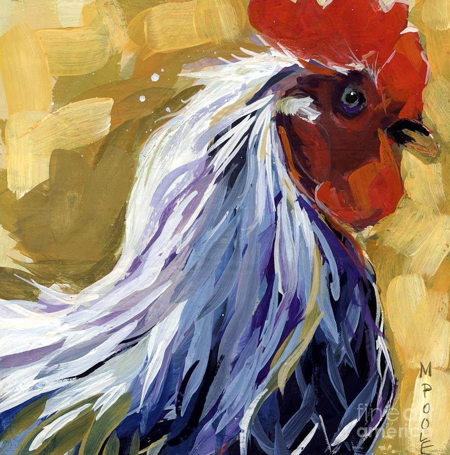 Chicken Painting - Feather by Molly Poole