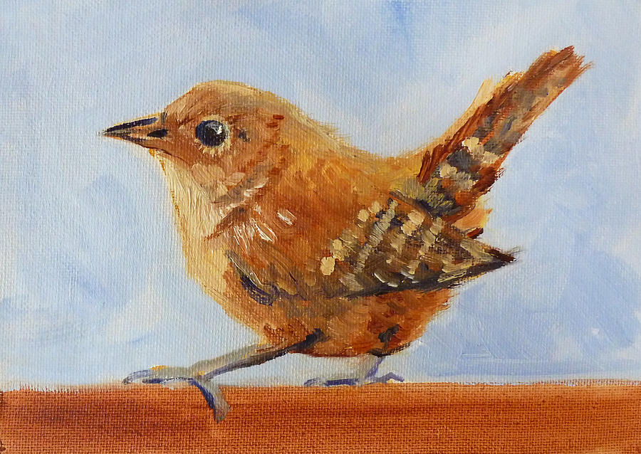 Sparrow Painting - Feathered by Nancy Merkle