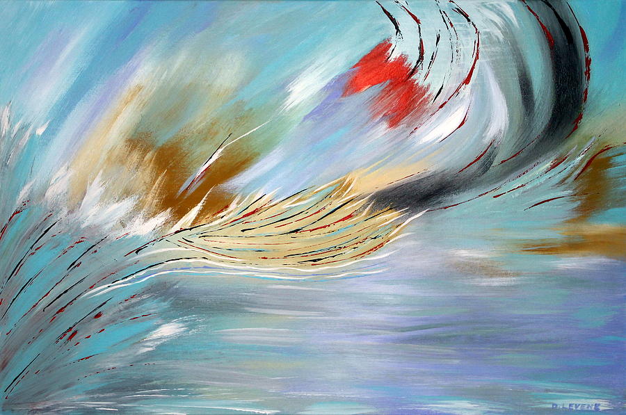Feathered Stream Painting by Debbie Levene