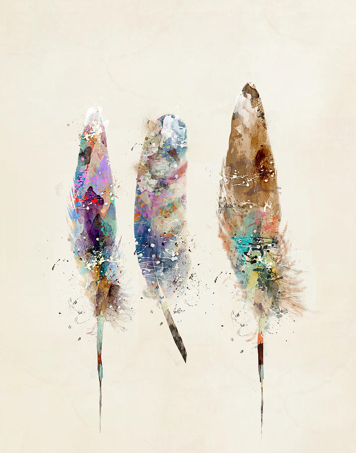 Feather Painting - Feathers by Bri Buckley