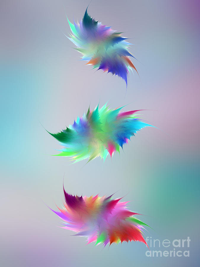 Feathers Floating in my Dreams Digital Art by Klara Acel