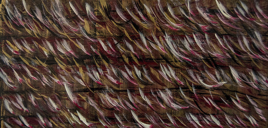 Feathers in Motion #3-SOLD Painting by Renee Anderson