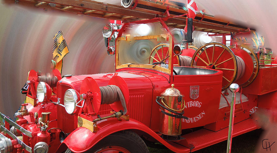 Featured Old Fire Engine Denmark Photograph by Colette V Hera Guggenheim