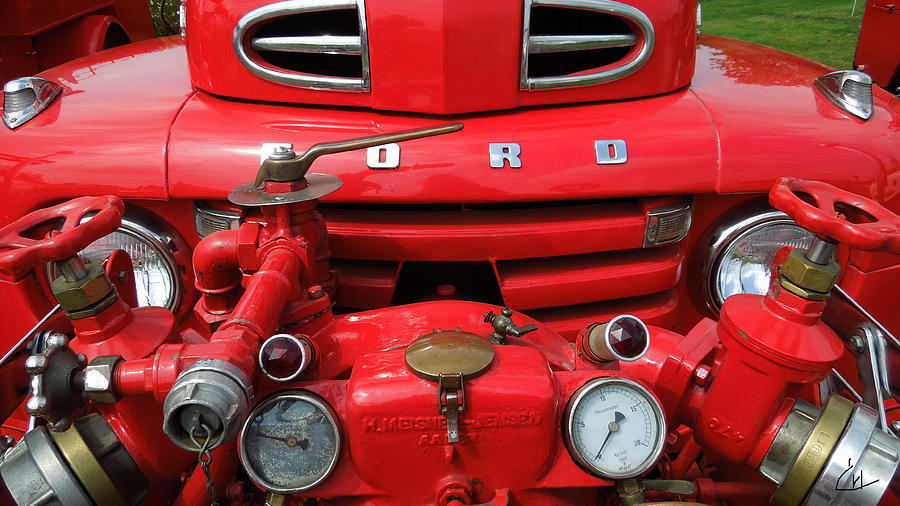 Featured Old Ford  Front on Fire Engine Denmark  Photograph by Colette V Hera Guggenheim
