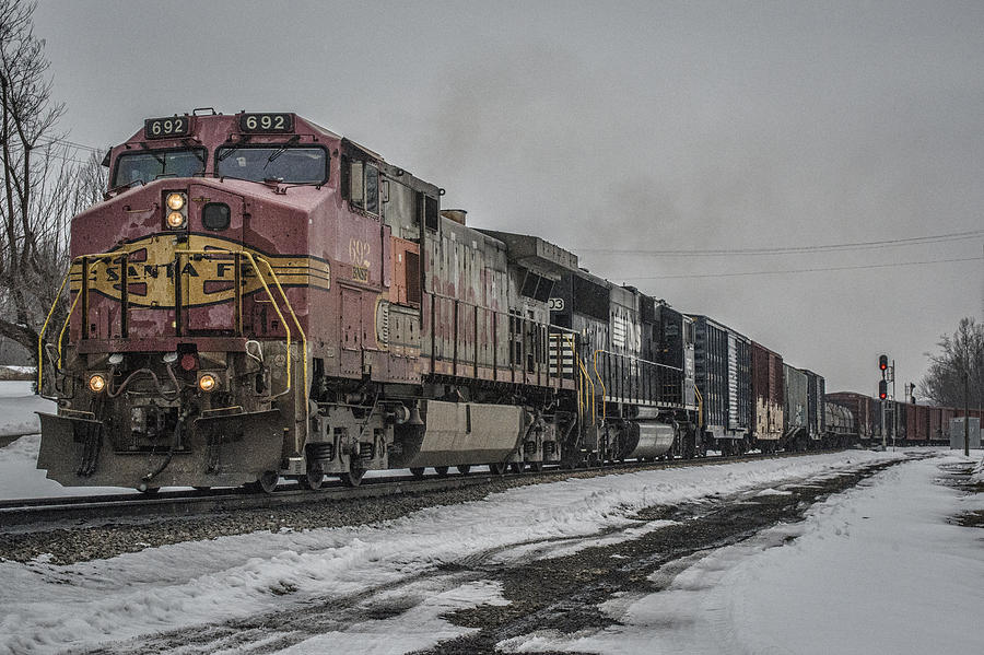 February 26. 2015 - BNSF engine 692 Photograph by Jim Pearson