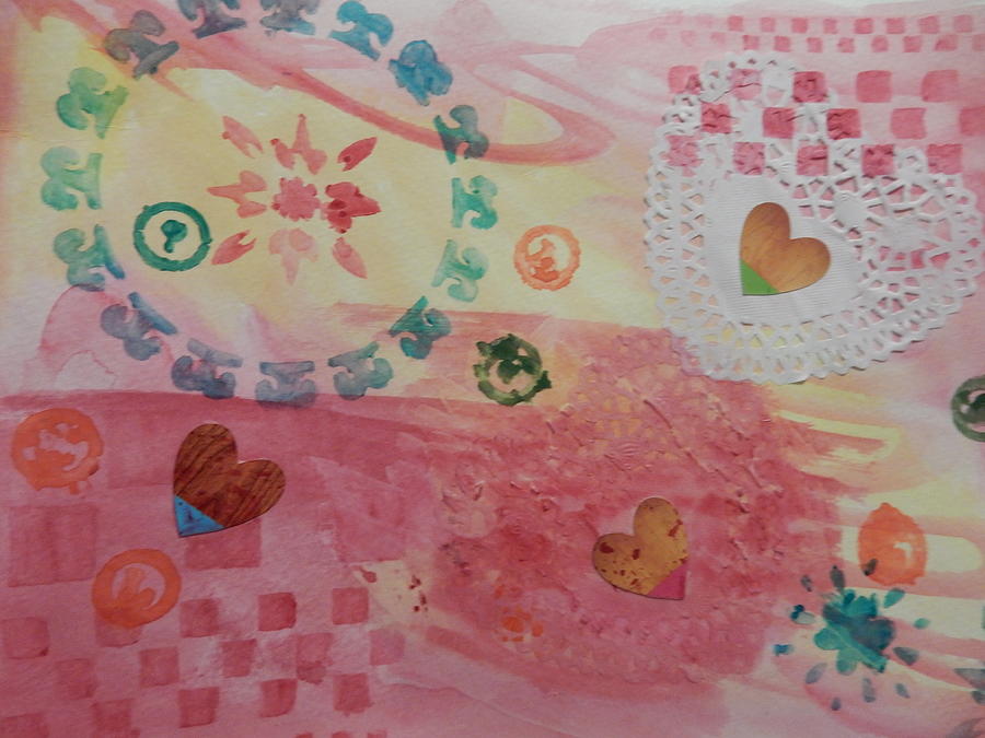 February Hearts Mixed Media by Betty-Anne McDonald
