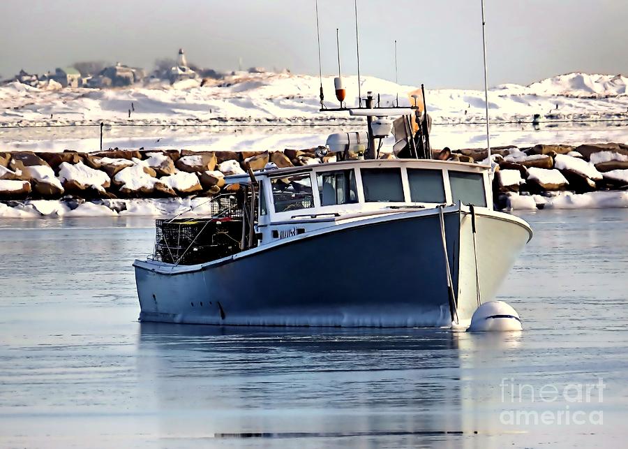 Boat Photograph - February Seascape by Janice Drew