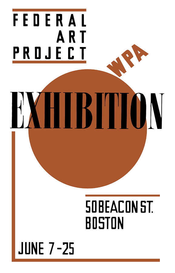 Federal Art Project WPA Exhibition  Mixed Media by War Is Hell Store