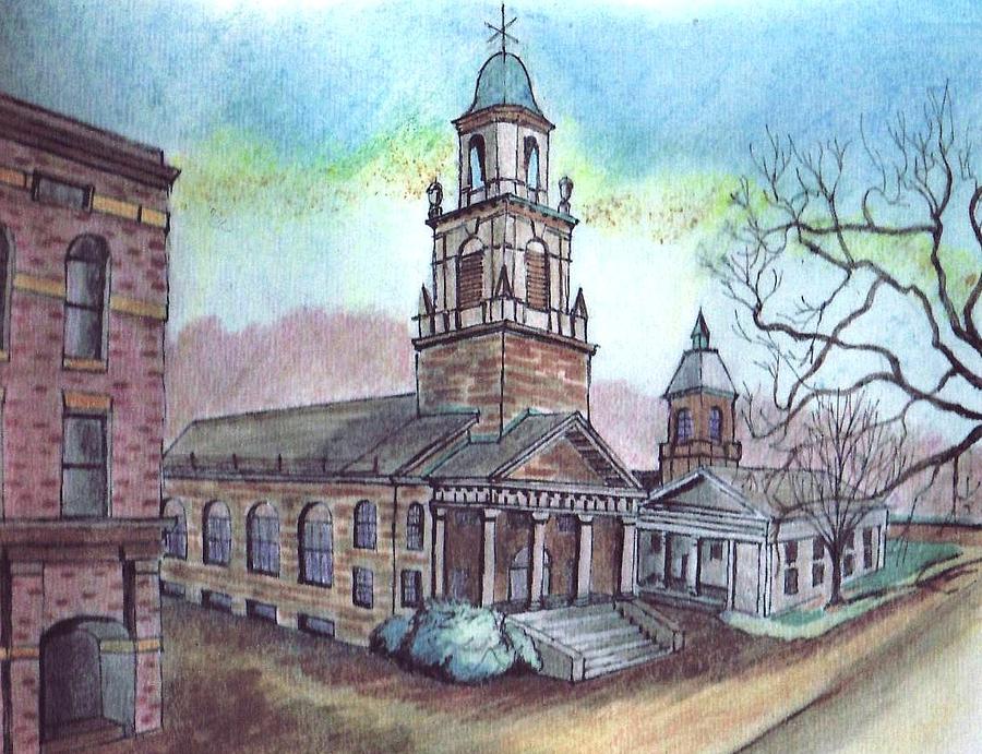 Federal Style Church Salem Drawing by Paul Meinerth