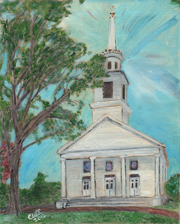Church Painting - Federated Church by Cliff Wilson