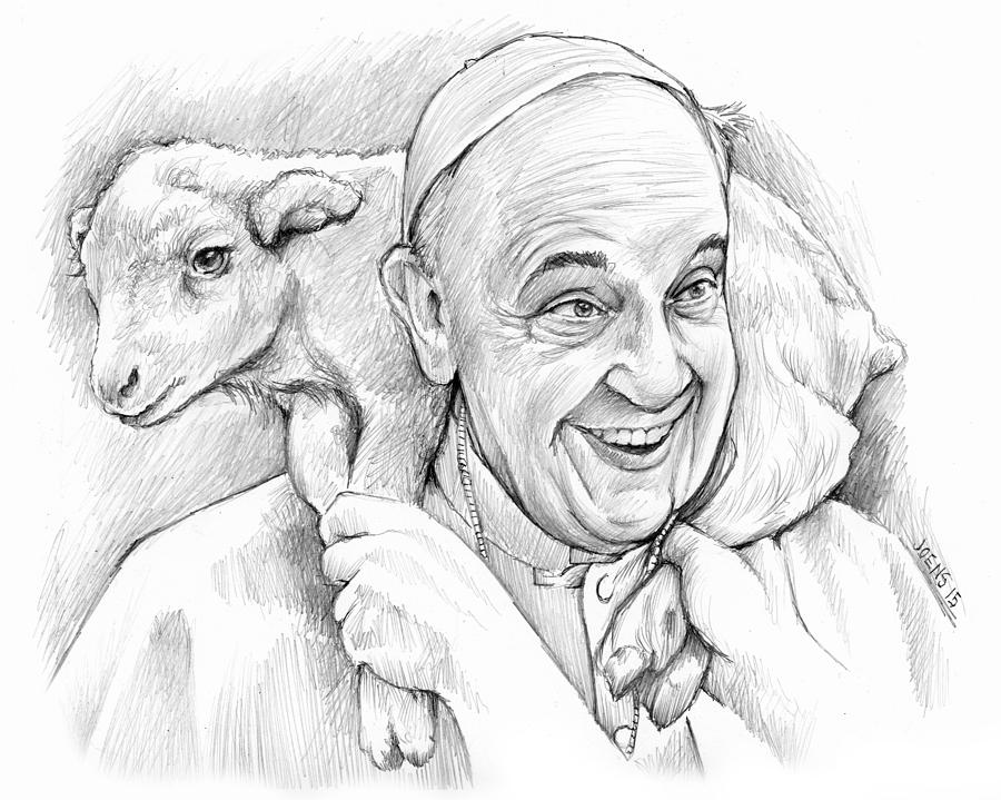 Celebrity Drawing - Feed My Sheep by Greg Joens