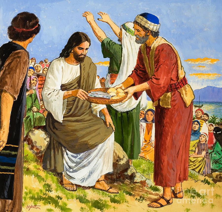 clipart of jesus feeding the five thousand - photo #3