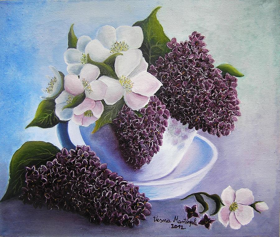 Feel the fragrance Painting by Vesna Martinjak