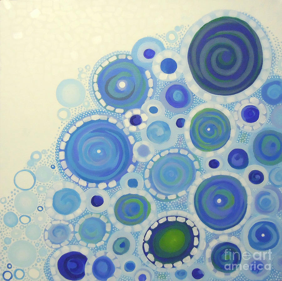Abstract Painting - Feeling Blue by Tonya Henderson