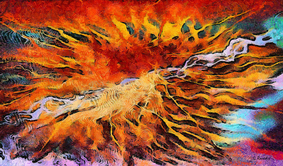 Feelings eruption Painting by George Rossidis