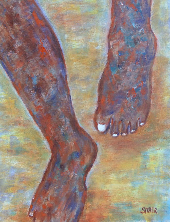Feet Painting - Feet First by Kathy Stiber Feet Painting - Feet First by Kathy Stiber