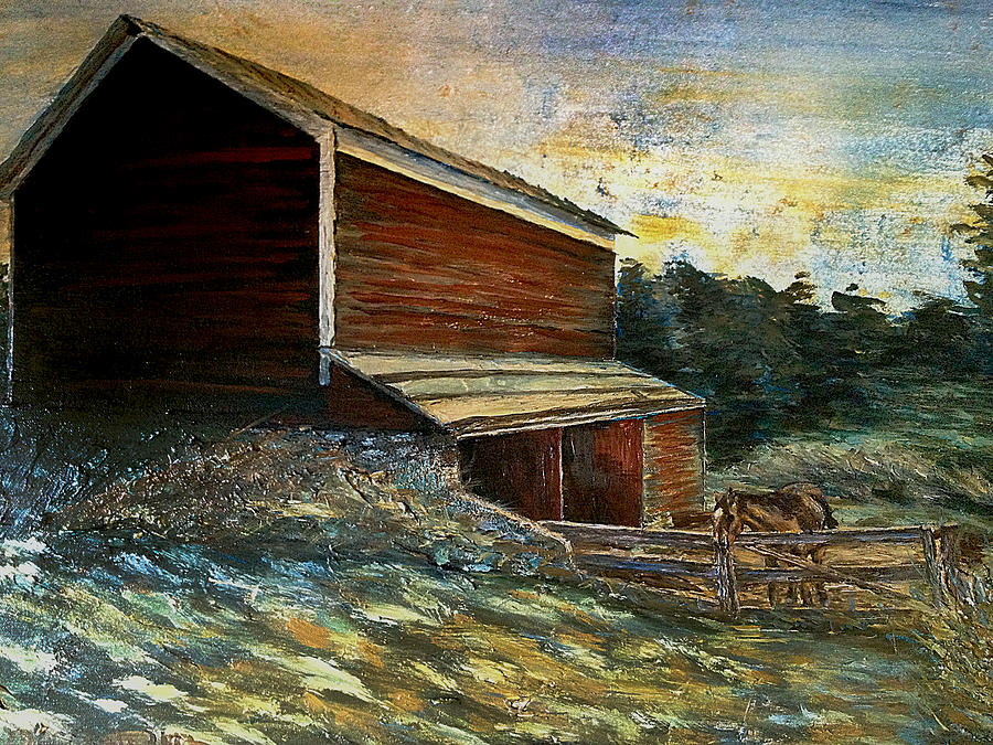 Feickerts Barn Painting by Denny Morreale