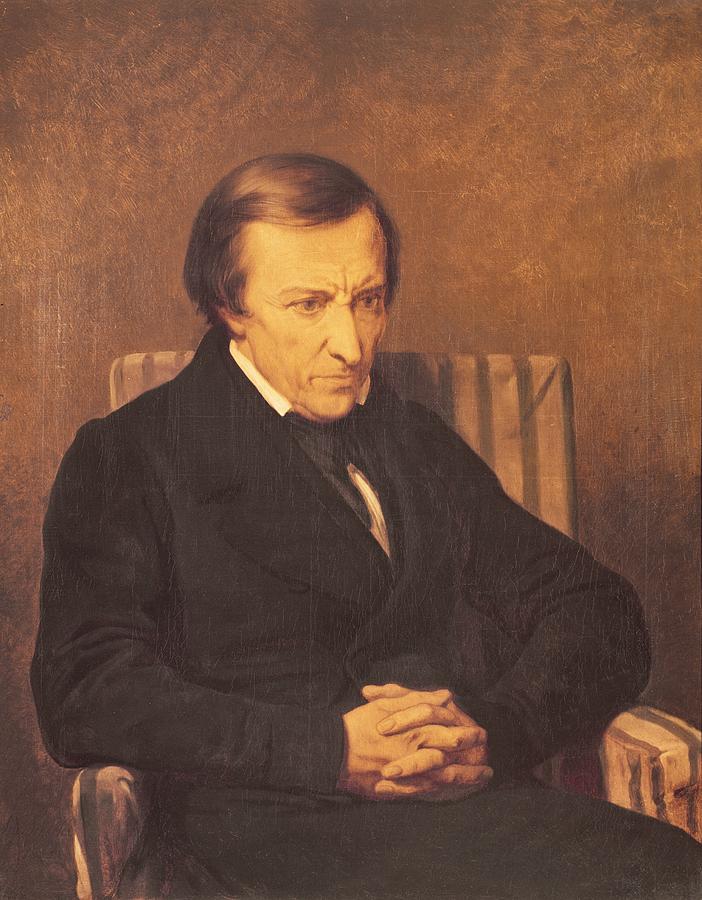 Portrait Photograph - Felicite Robert De Lamennais, 1845 Oil On Canvas by Ary Scheffer