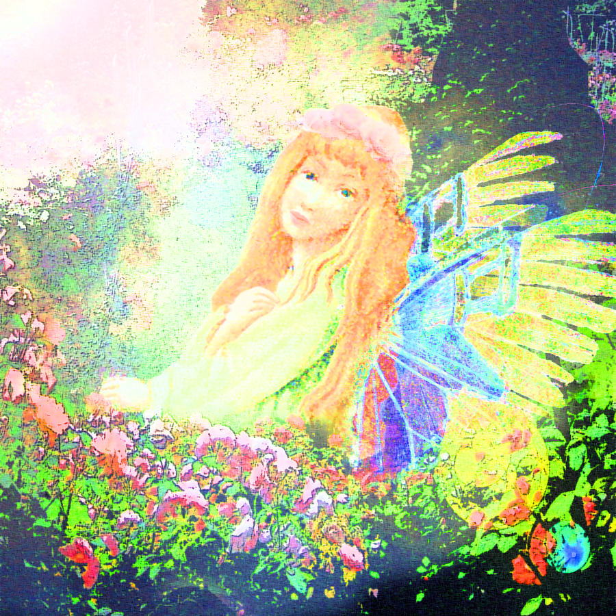 Garden Angel Digital Art by Amelia Carrie
