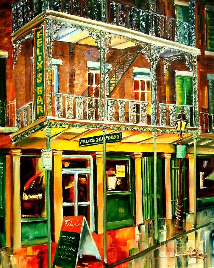 New Orleans Painting - Felixs Oyster Bar by Diane Millsap