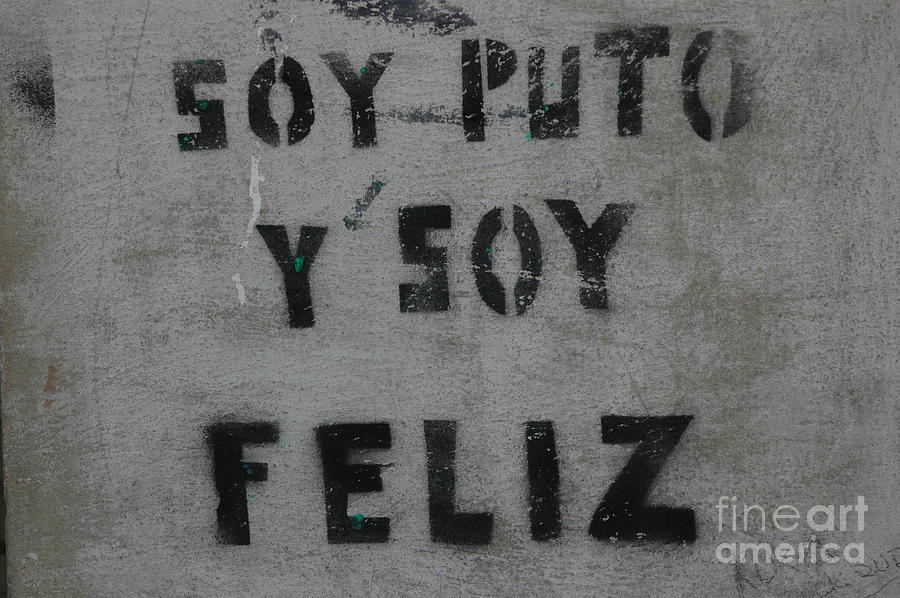 Soy Photograph - Feliz Graffiti by Kristine Celorio