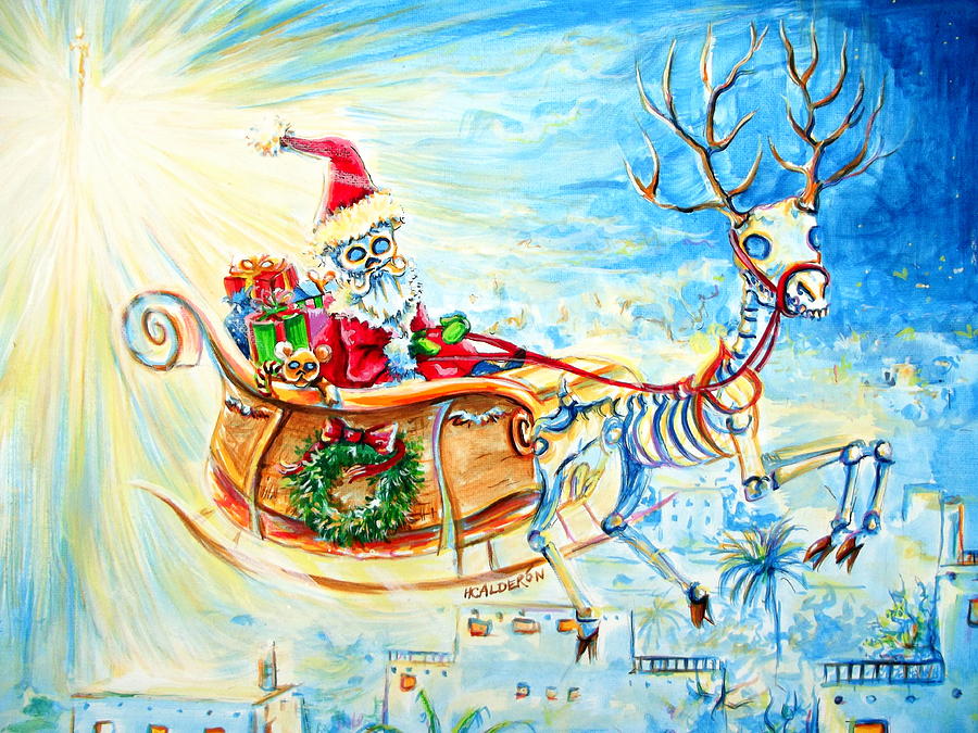 Feliz Navidad Merry Christmas Painting by Heather Calderon