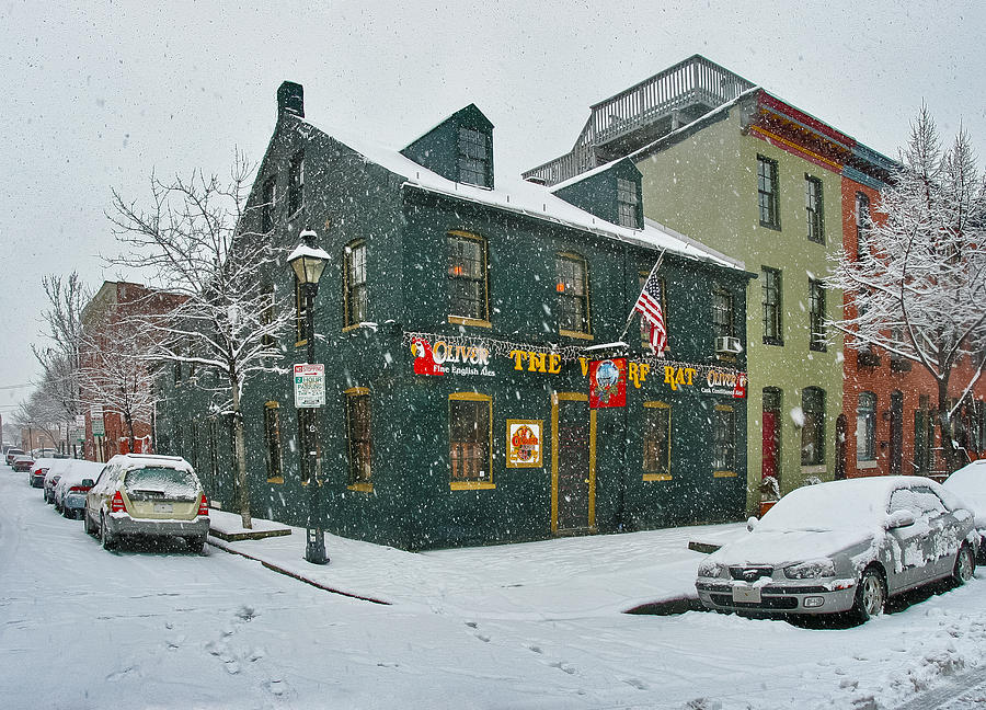 Fells Point The Wharf Rat in Jan -- Color Photograph by SCB Captures
