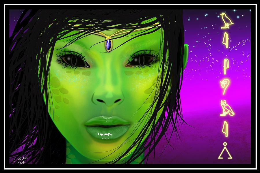 Female alien Digital Art by John Wills